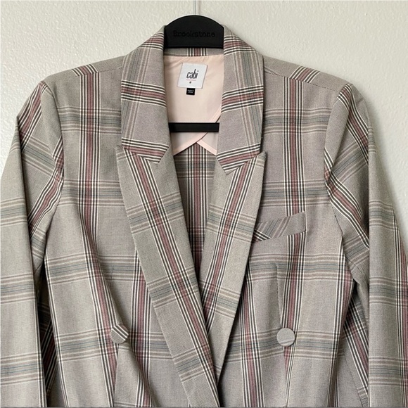 Cabi Women’s #5470 Sleuth Blazer Jacket Size 8 Gray Plaid Double Breasted Blazer - Picture 8 of 10